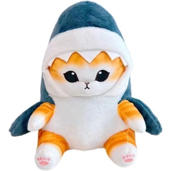 Kids 8.1 Inch Soft Shark Cat Plush Toy - Picture 1 of 9